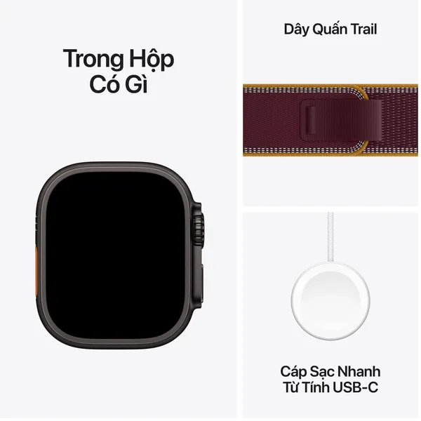 Apple Watch Ultra 4 GPS + Cellular 49mm Viền Titanium Dây Trail