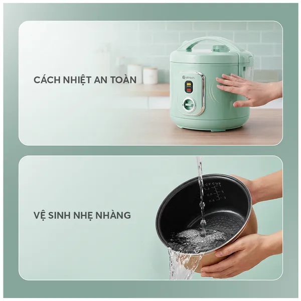 Nồi Cơm Điện Elmich RCE9357 1.8 Lít