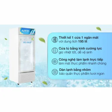 Tủ Mát Hòa Phát 195 Lít HSC 550F1R1 0