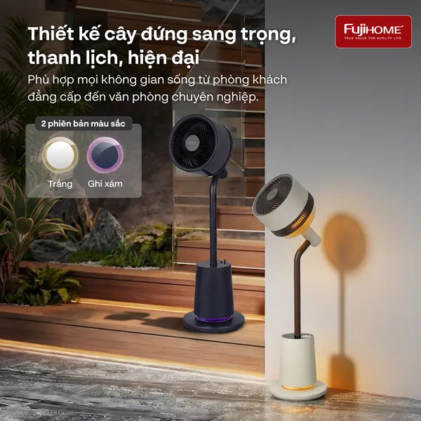 Quạt Tuần Hoàn Thông Minh, Ra Lệnh Giọng Nói Fujihome Luxury CFR01PRO-VOICE (Màu đen)