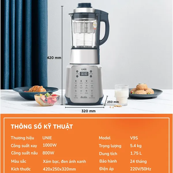 Máy Làm Sữa Hạt Unie V9S