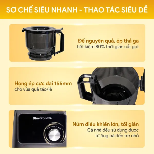 Máy Ép Chậm BlueStone SJB-6555 300W