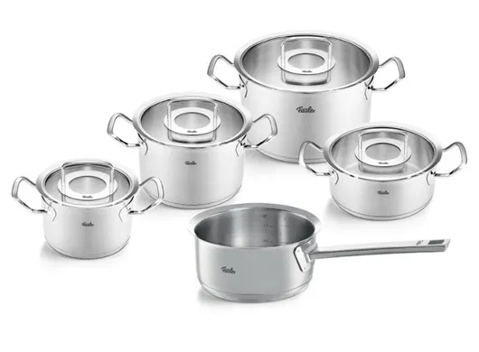 Bộ Nồi Fissler Original Profi 5 Món Nắp Kính Có Quánh