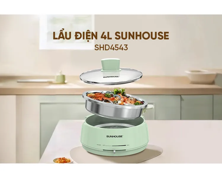 Nồi Lẩu Điện Sunhouse SHD4543 4 Lít