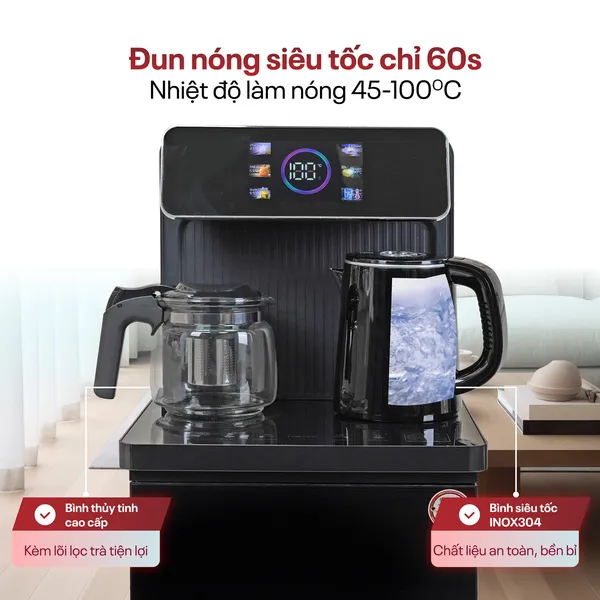 Cây Nước Nóng Lạnh Kết Hợp Bàn Trà Fujihome TB815
