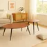 Bộ Bàn Coffee 302 1.2M + Bàn coffee 302S 50cm Nâu gỗ