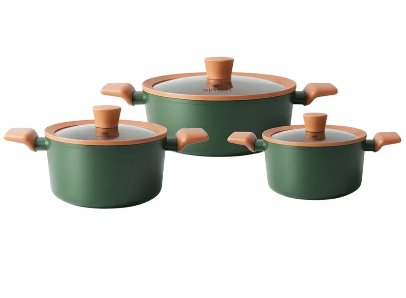 Bộ Nồi Chống Dính Ceramic Elmich Harmony EL5246PT01 Size 18, 20, 24cm