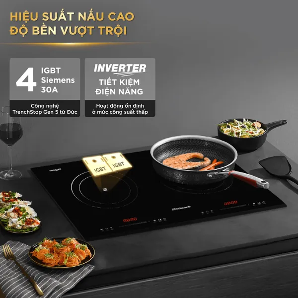Bếp Từ Đôi BlueStone ICB-6825 5000W