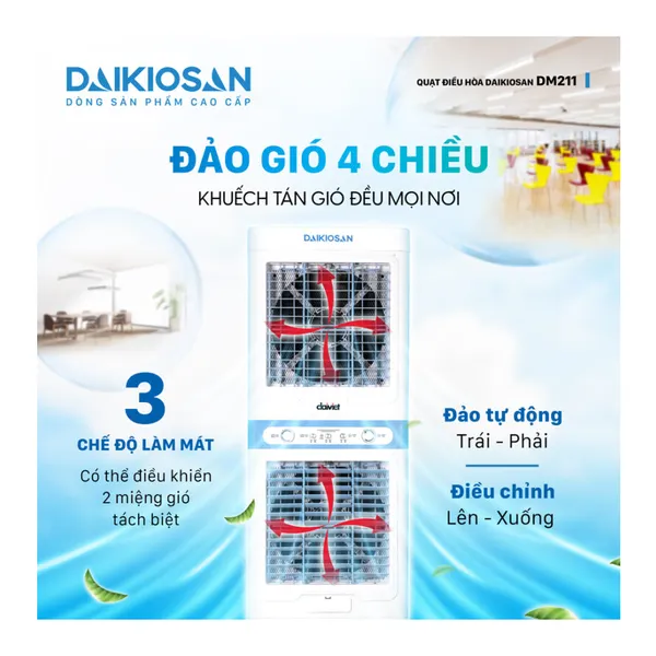 Quạt Điều Hòa 2 Tầng Công Suất Lớn Daikiosan DM211