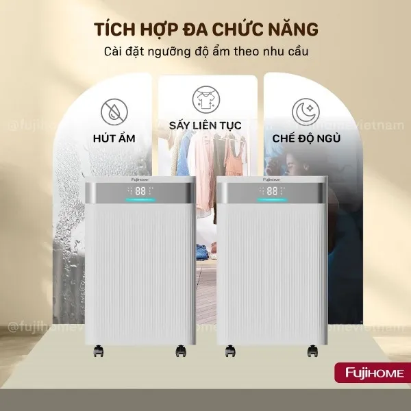 Máy Hút Ẩm Dân Dụng Fujihome DH20NW