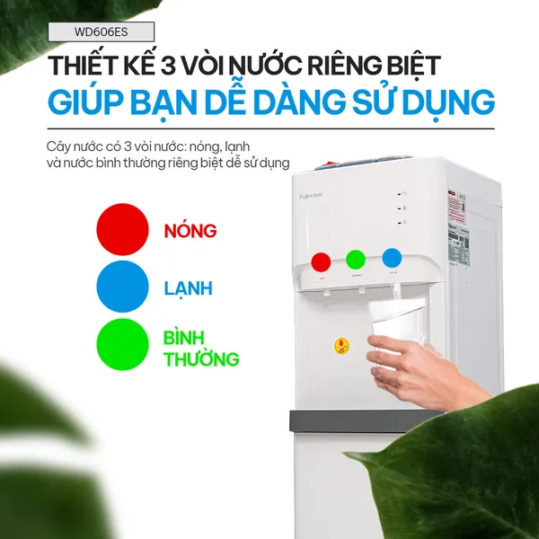 Cây Nước Nóng Lạnh Bình Âm Cao Cấp Fujihome WD606ES