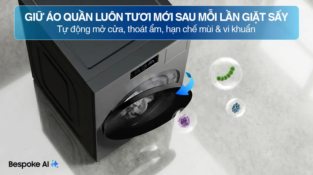 Máy Giặt Sấy Samsung Inverter 25/15 Kg WD25DB8995BZSV