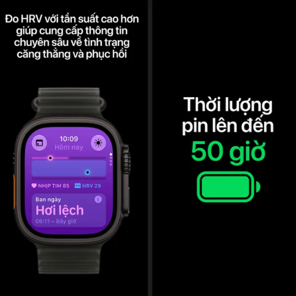 Apple Watch Ultra 4 GPS + Cellular 49mm Viền Titanium Dây Milan