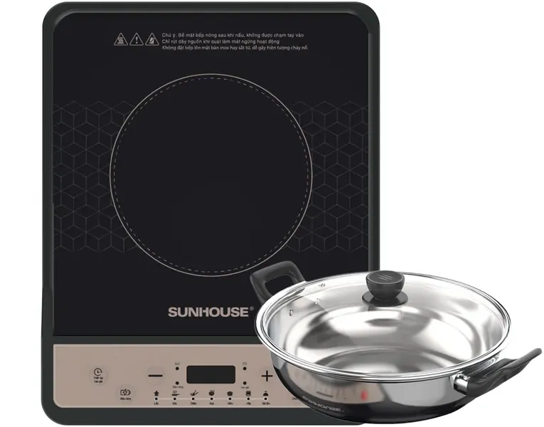 Bếp từ đơn Sunhouse SHD6160 1800W (Tặng Kèm Nồi)