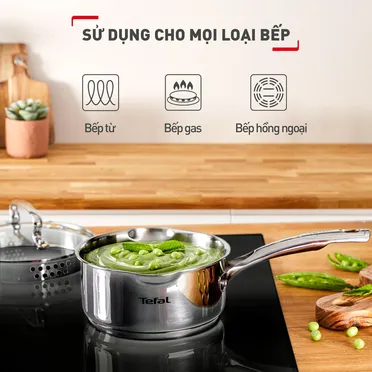 Bộ 5 Nồi Inox Cao Cấp Tefal Duetto Plus, Gồm Quánh 16cm/Nồi 18cm/Nồi 20/Nồi 22cm/Nồi 24cm 6