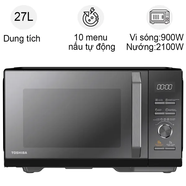 Lò Vi Sóng Kết Hợp Nướng Toshiba MW3-AC27PE(BM)VN 27 Lít - Xuất Xứ Thái Lan