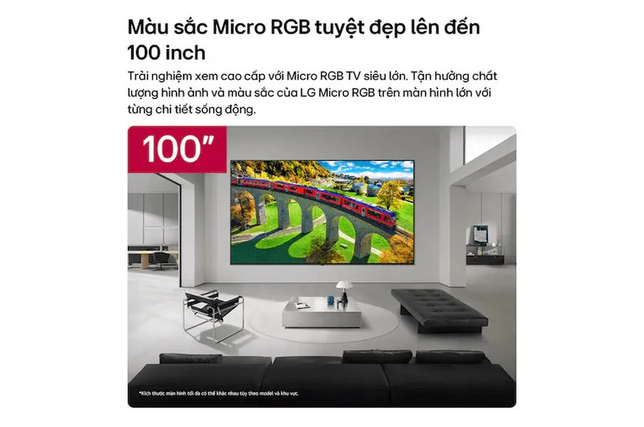 Smart Tivi LG Micro RGB 4K 100 Inch 100MRGB96BS