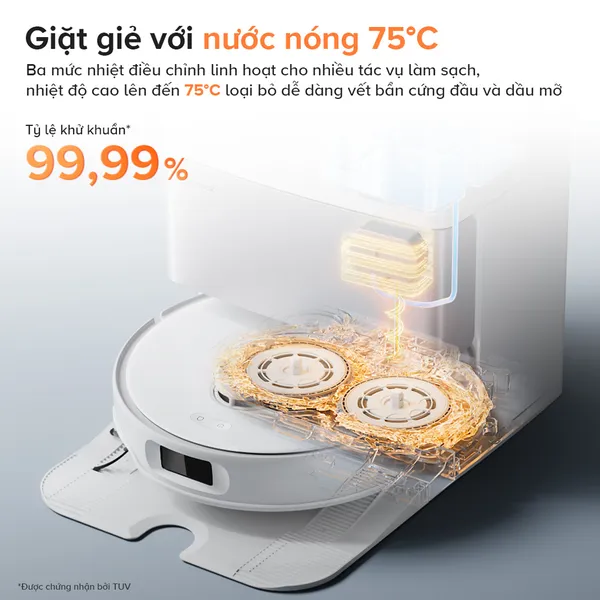 Robot Hút Bụi Lau Nhà Roborock Q Revo 5V1 Trắng