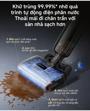 Máy Hút Bụi Lau Nhà Cầm Tay Dreame H16 FlexReach 8