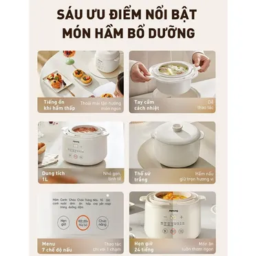 Nồi Nấu Chậm Cho Bé Ăn Dặm Joyoung JSC-107 1.0 Lít 6