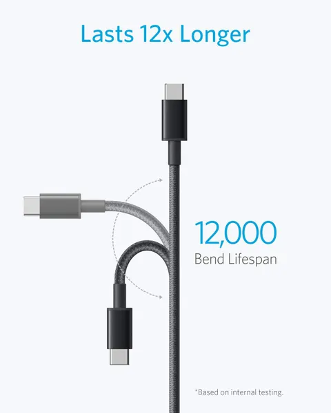 Cáp Sạc Anker 322 A-C 0.9m Nylon Đen (Black) B2B_A81H5
