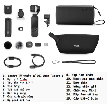 Camera Kỹ Thuật Số DJI Osmo Pocket 4 Creator Combo