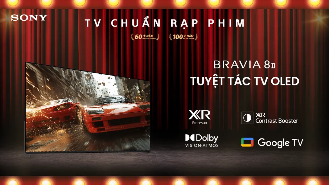 Google TiVi OLED Sony 55 Inch BRAVIA 8 II K-55XR80M2