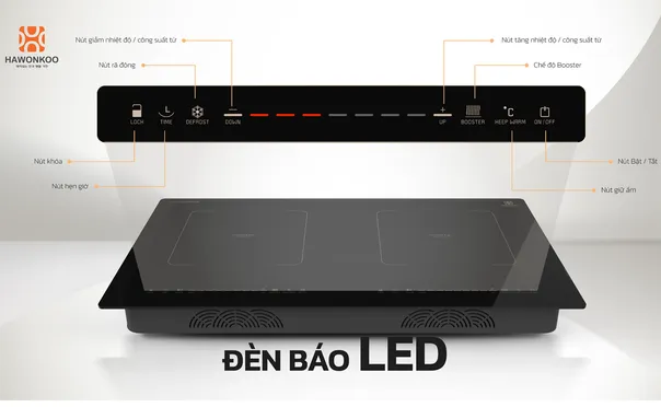 Bếp Từ Đôi Hawonkoo CEH-251-Inverter 4400W - Thái Lan 9