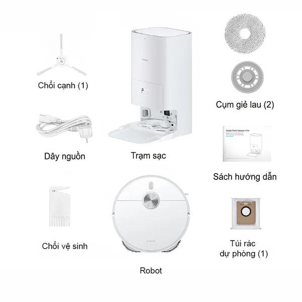 Robot Hút Bụi Lau Nhà, Tự Giặt Giẻ Xiaomi Vacuum Mop X10+