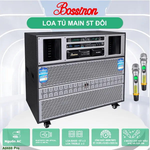 Loa Kéo Tủ Điện BOSSINON A6688 Pro