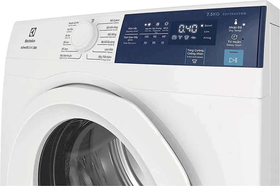 Máy Sấy Thông Hơi Electrolux 7.5 Kg EDV754H3WB