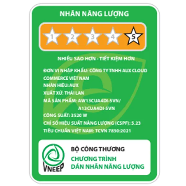 Máy Lạnh AUX Inverter 1.5 Hp AW13CUA4DI-5VN