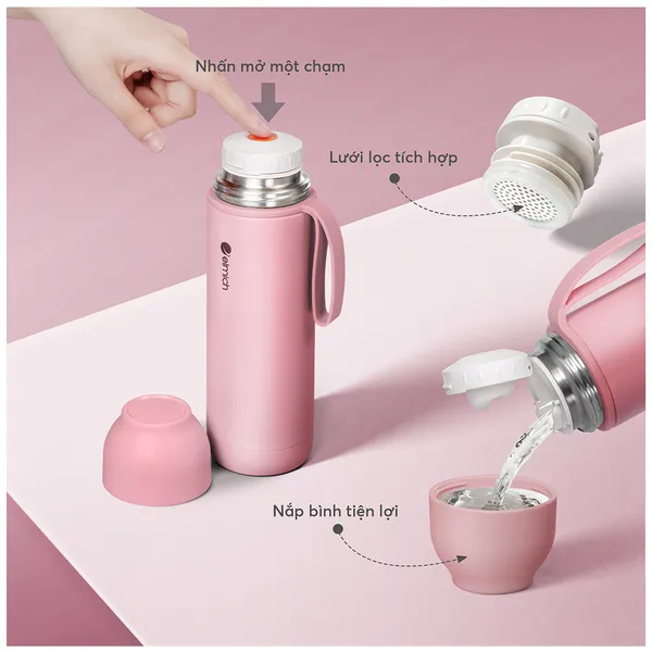 Bình Giữ Nhiệt Inox 316 Elmich EL8306PK 500ml