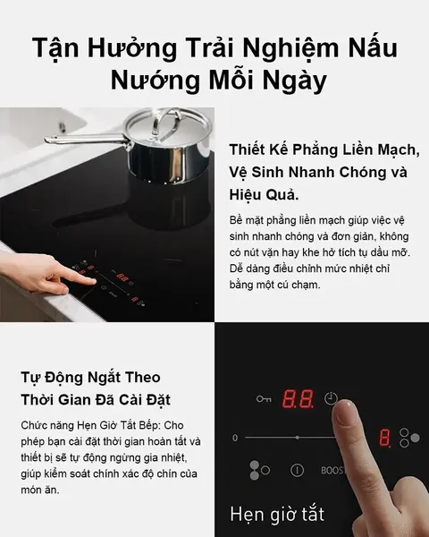 Bếp Từ 3 Vùng Nấu Panasonic KY-R63ABLYUE 7400W