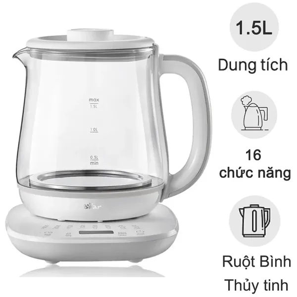 Bình Đun Đa Năng Bear YSH-D15V7 1.5 Lít