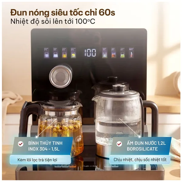 Cây Nước Bàn Trà Điều Khiển Bằng Giọng Nói Fujihome TB2411N-Voice