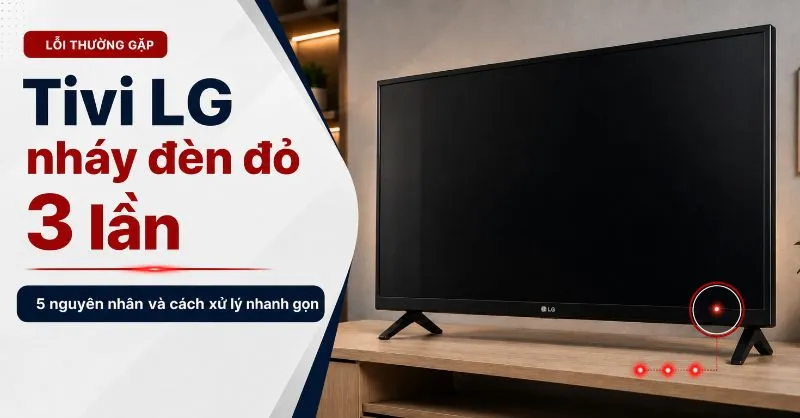 Tivi LG nháy đèn đỏ 3 lần: 5 nguyên nhân và cách xử lý nhanh gọn