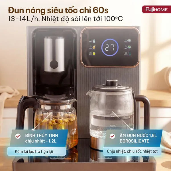 Cây Nước Nóng Lạnh Có Ngăn Khử Khuẩn UV Fujihome TB241N-UV