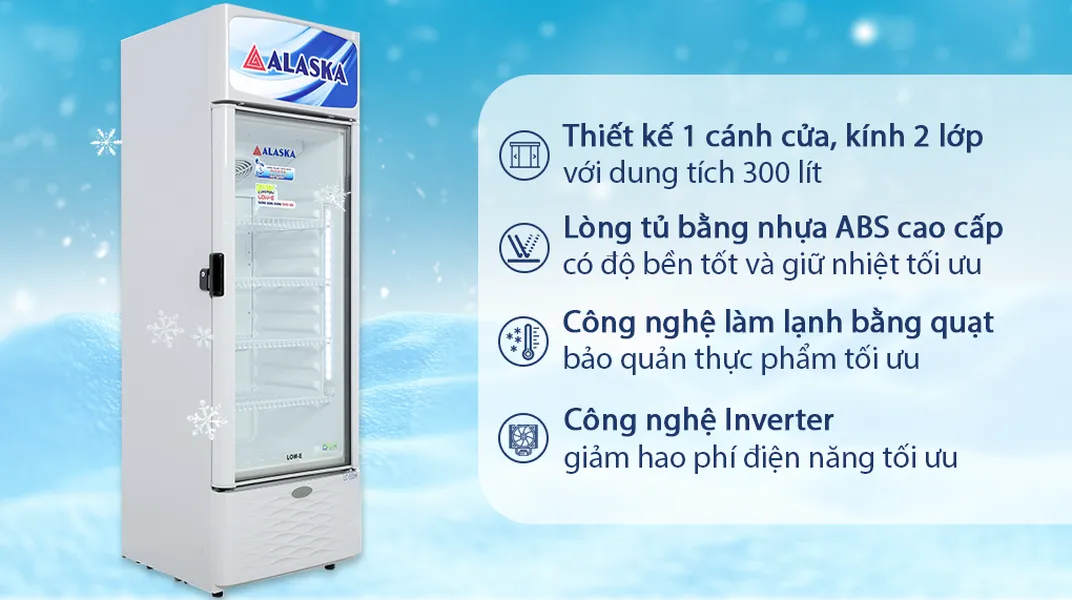 Tủ Mát Alaska Inverter 300 Lít LC-533HI