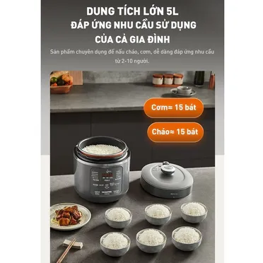 Nồi Cơm Áp Suất Điện Tử Joyoung JHPC-5039 5 Lít 16