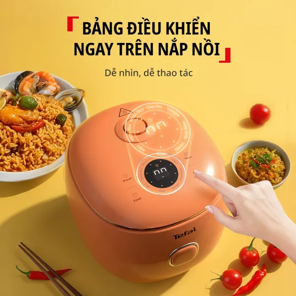 Nồi Cơm Điện Tử Mini Tefal Pop RK535TY0