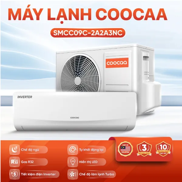 Máy Lạnh CooCaa Inverter 1 Hp SMCC09C-2A2A3NC