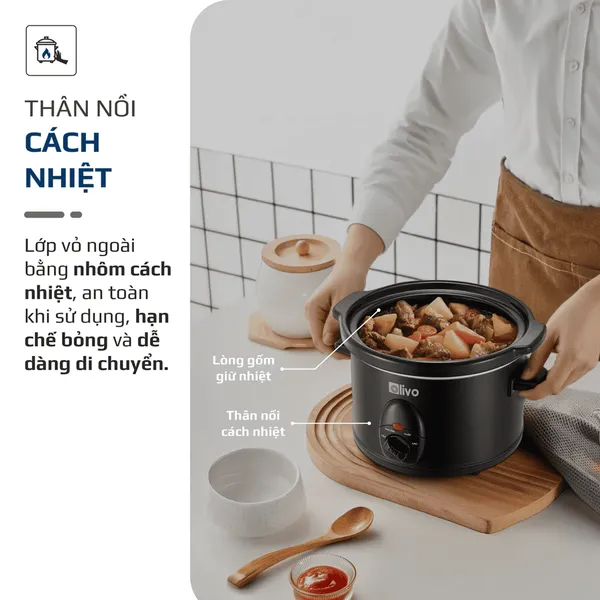 Nồi Nấu Chậm Olivo SC30 3 Lít