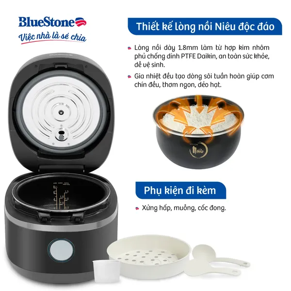 Nồi Cơm Điện Tử Cao Tần Bluestone RCB-5991 1.5 Lít