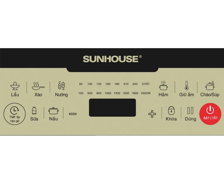 Bếp Từ Đơn Sunhouse SHD6869 2000W (Tặng Kèm Nồi)