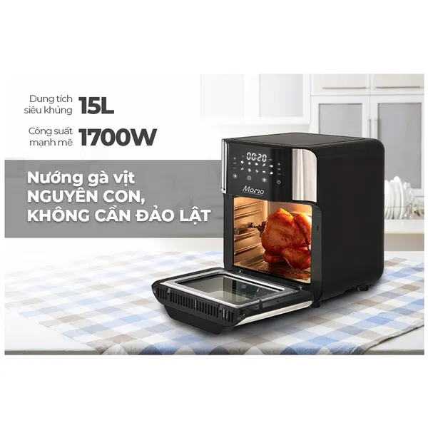 Nồi Chiên Không Dầu SUNHOUSE SHD4088 15 Lít