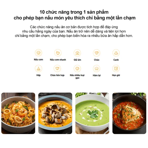 Nồi Cơm Điện Xiaomi Multifunctional Rice Cooker (BHR9115VN) 4 Lít