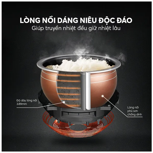 Nồi Cơm Điện Elmich RCE-9129 1.8 Lít