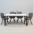 Bộ Bàn ăn Grand T22981A-D Đen + 4 Ghế ăn Zora VD6381-4 Nâu