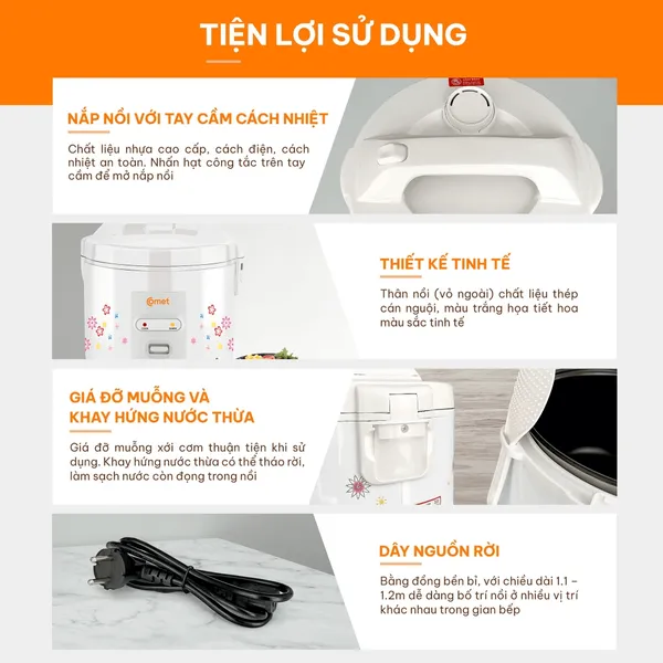 Nồi Cơm Điện Comet CM8015 1.8 Lít